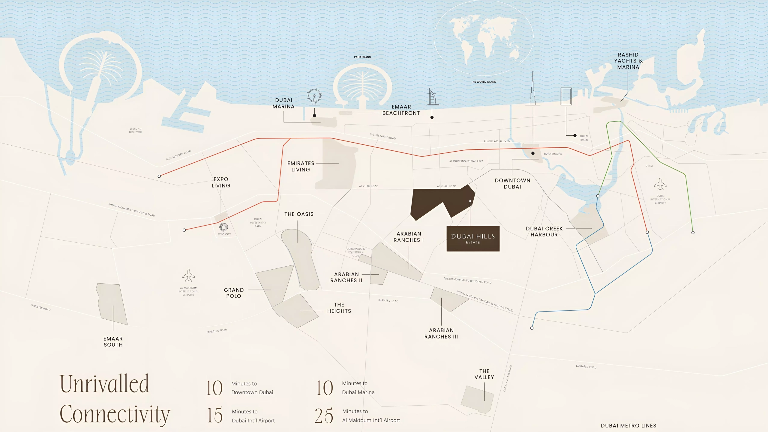 Dubai Hills Map