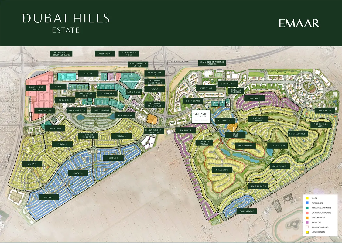 Greenside Dubai Hills Masterplan