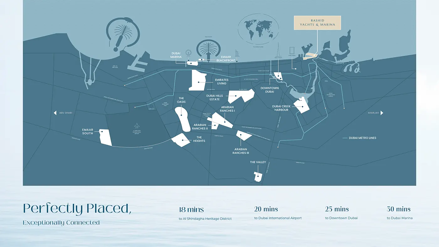 Marina Place 2 at Rashid Yachts & Marina Location Map