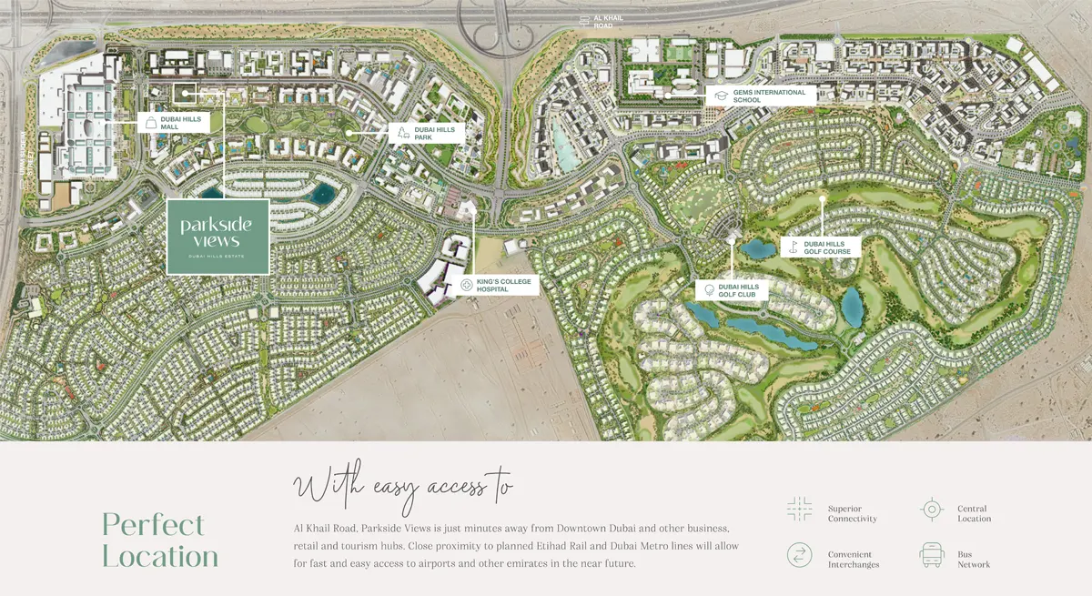 Park Side Views Map Emaar Dubai Hills