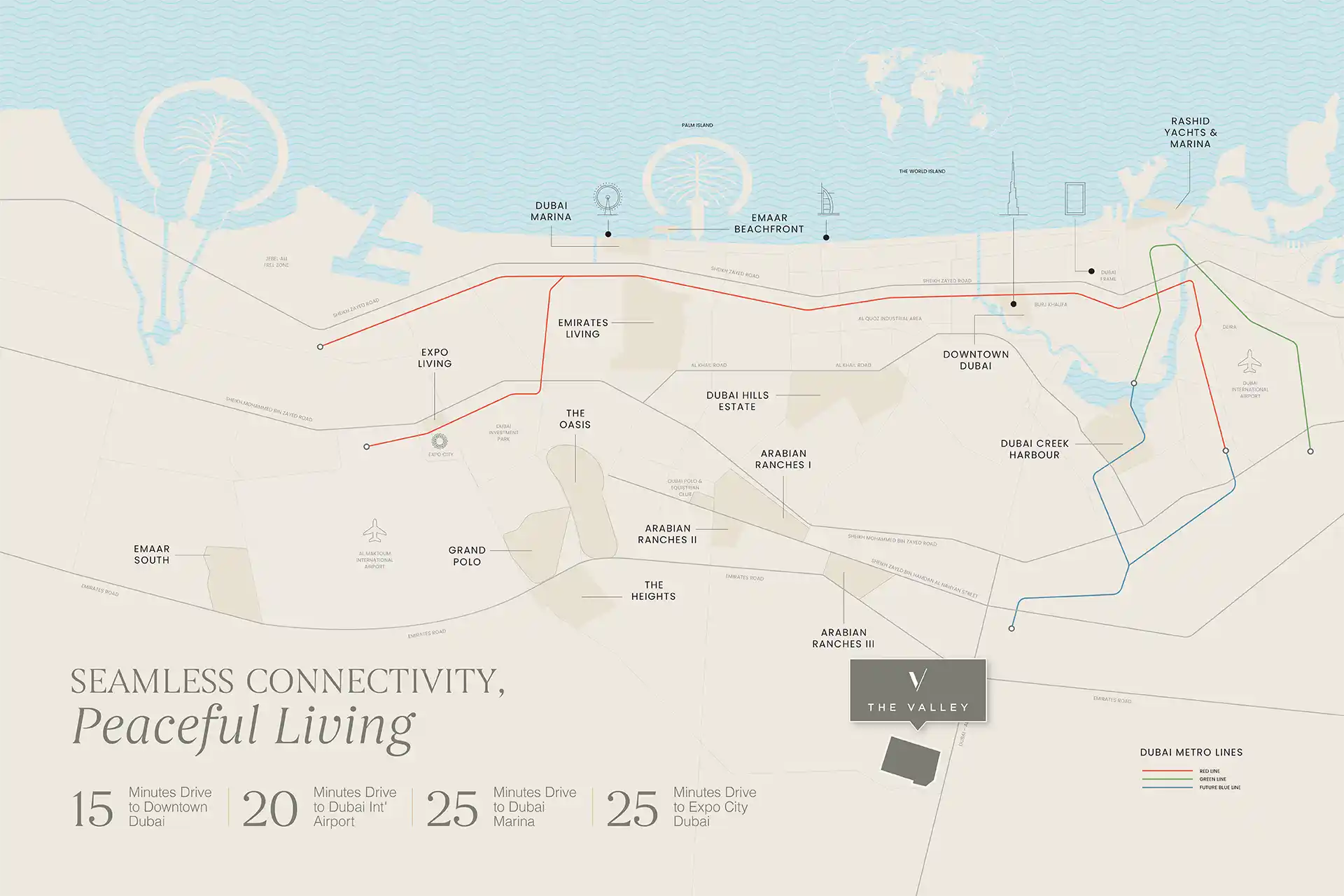 The Valley Location in Dubai