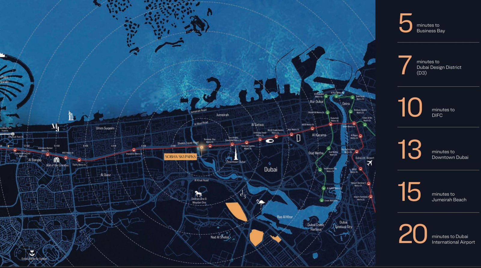 Skyparks Location Map